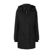 Zwarte Gewatteerde Jas met Afneembare Capuchon Canada Goose , Black , ...