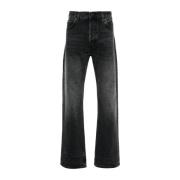 Zwarte Gewassen Denim Jeans Haikure , Black , Heren