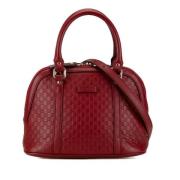 Pre-owned Leather handbags Gucci Vintage , Red , Dames