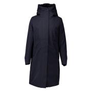 Parka Jas Donkergrijs Qw504 Stijl Krakatau , Blue , Dames