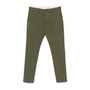 Slim Fit Groene Katoenblend Broek Nine In The Morning , Green , Heren