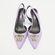 Pre-owned Leather heels Versace Pre-owned , Purple , Dames