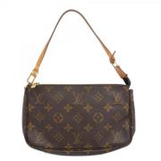 Pre-owned Canvas clutches Louis Vuitton Vintage , Brown , Dames