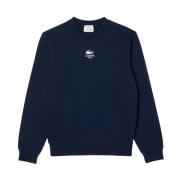 Blauwe Sweater Urban Stijl Unisex Lacoste , Blue , Heren