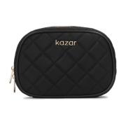 Kleine cosmetische tas van gewatteerde stof Kazar , Black , Dames