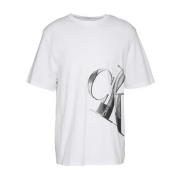 Hyper Real Logo T-shirt Calvin Klein , White , Heren