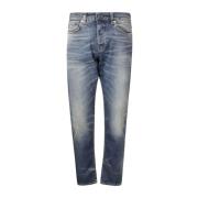 Blauwe Slim Fit Jeans met Logo Haikure , Blue , Heren