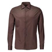 Bruine Overhemd Lange Mouw Corneliani , Brown , Heren