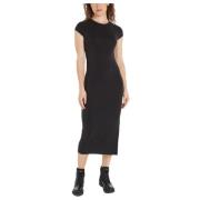 Modal Detail Jurk Calvin Klein , Black , Dames