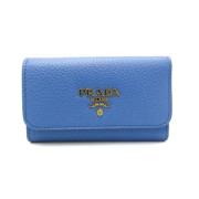 Pre-owned Leather key-holders Prada Vintage , Blue , Dames