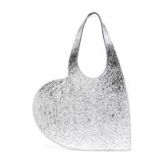 Zilver Metallic Hart Mini Tas Coperni , Gray , Dames