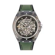 Groene Siliconen Quartz Analoog Horloge Police , Green , Heren