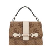 Kleine Latte Schoudertas met Logo Guess , Brown , Dames