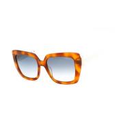 Bruine Resin Zonnebril met Blauw Glas Guess , Brown , Dames