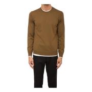 Bruine Crewneck Sweater Paolo Pecora , Brown , Heren