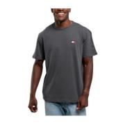 Klassieke Badge T-shirt Tommy Hilfiger , Gray , Heren