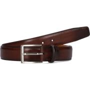 Bruin Leren Riem met Metalen Gesp Magnanni , Brown , Heren