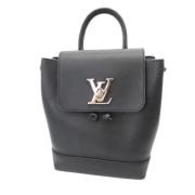 Pre-owned Leather backpacks Louis Vuitton Vintage , Black , Dames