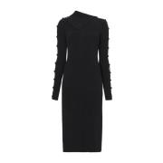 Zwarte Katoenen Ribgebreide Jurk Proenza Schouler , Black , Dames