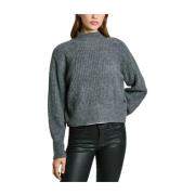 Zachte Gebreide Raglanmouw Trui Pepe Jeans , Gray , Dames