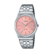 Zilveren Stalen Horloge Quartz Analoog Roze Casio , Gray , Dames