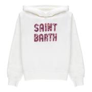 Kinderen Katoenen Hoodie voor Meisje Saint Barth , White , Dames