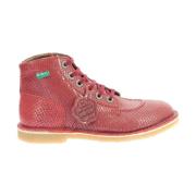 Comfortabele Leren Laarzen Kicklegend Kickers , Red , Dames