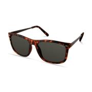 Bruine Resin Zonnebril met Groene Lens Guess , Brown , Heren