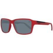 Rode Plastic Zonnebril Bescherming 3 Timberland , Red , Heren