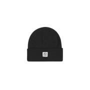 Icon Beanie met Brede Rand Moss Copenhagen , Black , Dames