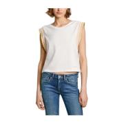 Casual en Modern Edma T-shirt Pepe Jeans , White , Dames