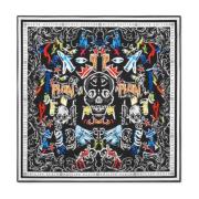 Multicolor Sjaal met All Over Print Philipp Plein , Black , Dames