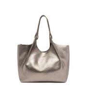 Elegante Leren Tote Tas Gianni Chiarini , Gray , Dames