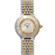 Pre-owned Glass watches Cartier Vintage , Beige , Dames