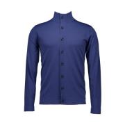 Blauwe Cardigan Knopen Vest Genti , Blue , Heren