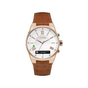 Bruin Lederen Quartz Analoog Horloge Guess , Brown , Heren