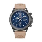 Beige Lederen Quartz Analoog Horloge Timberland , Pink , Heren