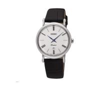 Zwarte Leren Quartz Horloge Premier Seiko , Black , Dames