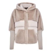 Faux Fur Jacket - Silver Cesare Gaspari , Beige , Dames