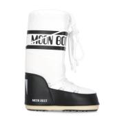 Witte waterdichte stoffen winterlaarzen Moon Boot , White , Dames