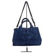 Pre-owned Denim prada-bags Prada Vintage , Blue , Dames