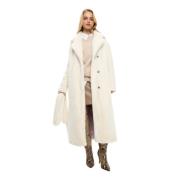 Luxe Faux Fur Jas Freya - Wit Cesare Gaspari , White , Dames