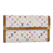 Pre-owned Canvas wallets Louis Vuitton Vintage , White , Dames