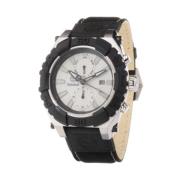 Zwarte leren horloge Quartz Analoog Timberland , Black , Heren