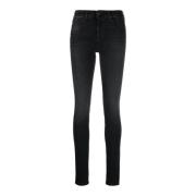 Slim Fit Zwarte Denim Jeans Emporio Armani , Black , Dames