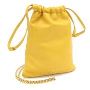 Pre-owned Leather shoulder-bags Saint Laurent Vintage , Yellow , Dames