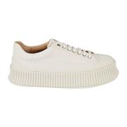 Cloud Lage Leren Sneakers Jil Sander , White , Dames