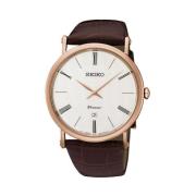 Bruin Leren Horloge Premier Seiko , Brown , Heren