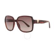 Bruine Hars Zonnebril Degrade Categorie 3 Guess , Brown , Dames