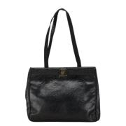 Pre-owned Leather shoulder-bags Salvatore Ferragamo Pre-owned , Black ...